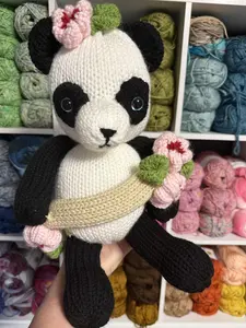 Knitted Panda Plushie