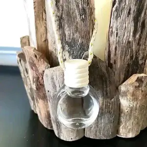 Hanging Diffuser - Clear Glass Bottle with White Cap and Rope for Aromatherapy and Home Decor