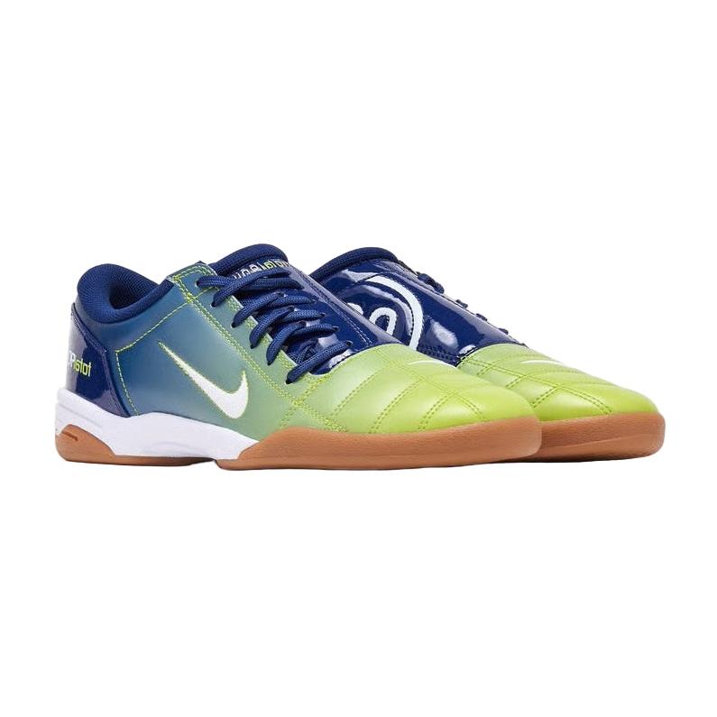 Nike Total 90 III SP Sprite Mens Football Sneaker IH2230-400 Blue Yellow Green Gum Futsal Indoor Soccer Athletic Training Low Top Closed Toe Comfort Sports Shoes
