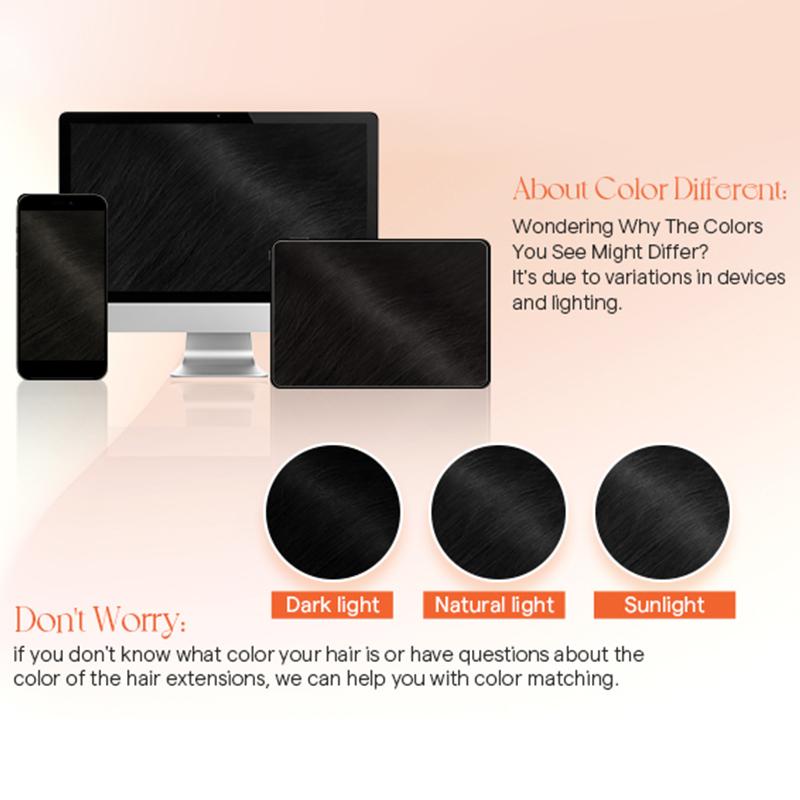 Sunny Hair Beaded Weft Human Hair Extensions Black Micro Weft Hair Extensions Human Hair Straight Hair Extensions Beaded in Human Hair Sew in Extensions for Women Real Hair