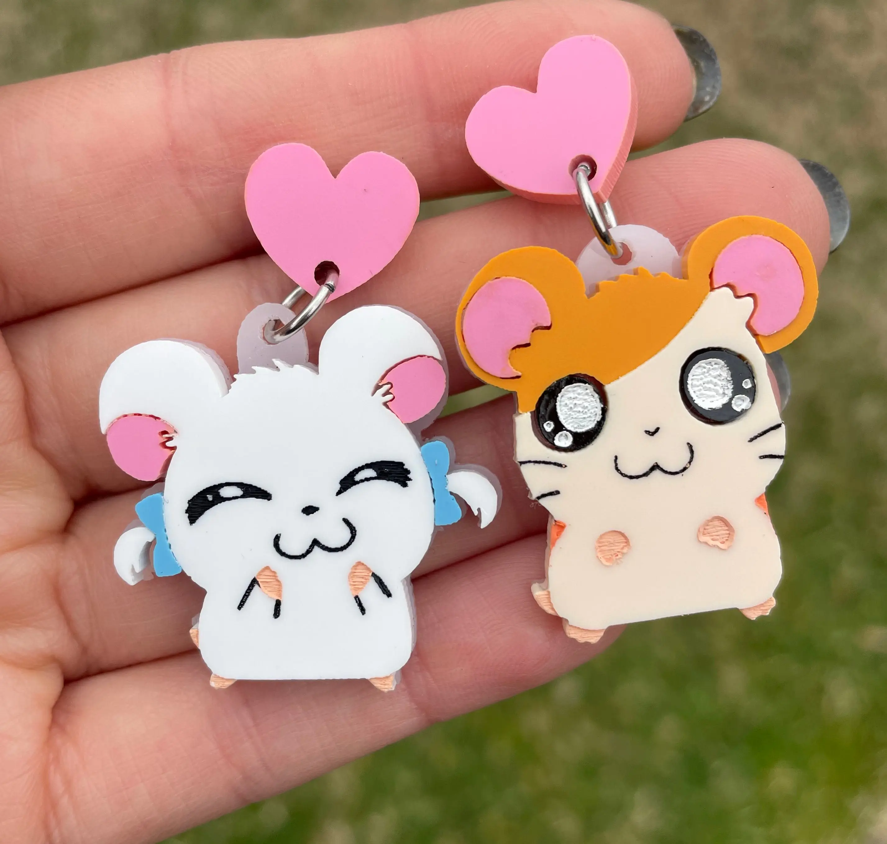 Bijou and Hamtaro Earrings