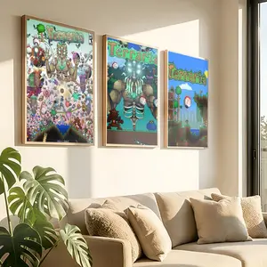 Classic Game T-Terraria Poster Peel & Stick Poster Set Wall Art – Self-Adhesive Aesthetic Room Decor | Gallery-Quality Waterproof Fade & Scratch Resistant Prints | Living Room, Bedroom, Dorm Home Decoration Multiple Sizes Modern Home Decor
