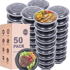 Meal Preparation Container with Lid -50 Pack Meal Bowl, Round Container, BPA Free, Safe for Refrigerator and Dishwasher