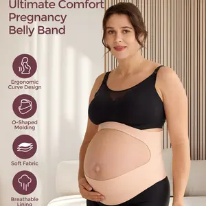 Pregnancy Belly Belt for Back Support - Stretchable Maternity Belt with Non-Slip Design