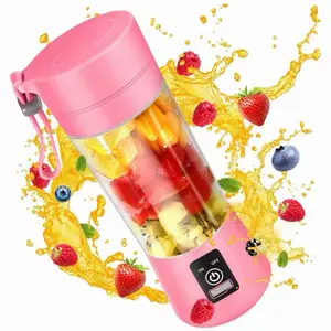 Portable Blender USB Rechargeable Smoothie Maker – Compact Mini Juicer Blender Leak Proof Easy to Clean for Travel Gym Home Dorm Smart LED Multimode