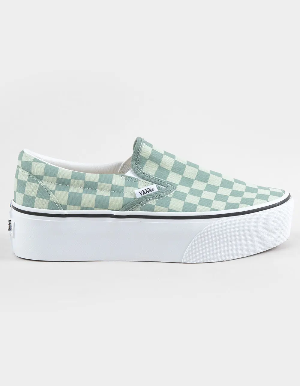 VANS Classic Slip-On Womens Checkerboard Stackform Shoes VANS Classic Slip-On Womens Checkerboard Stackform Shoes