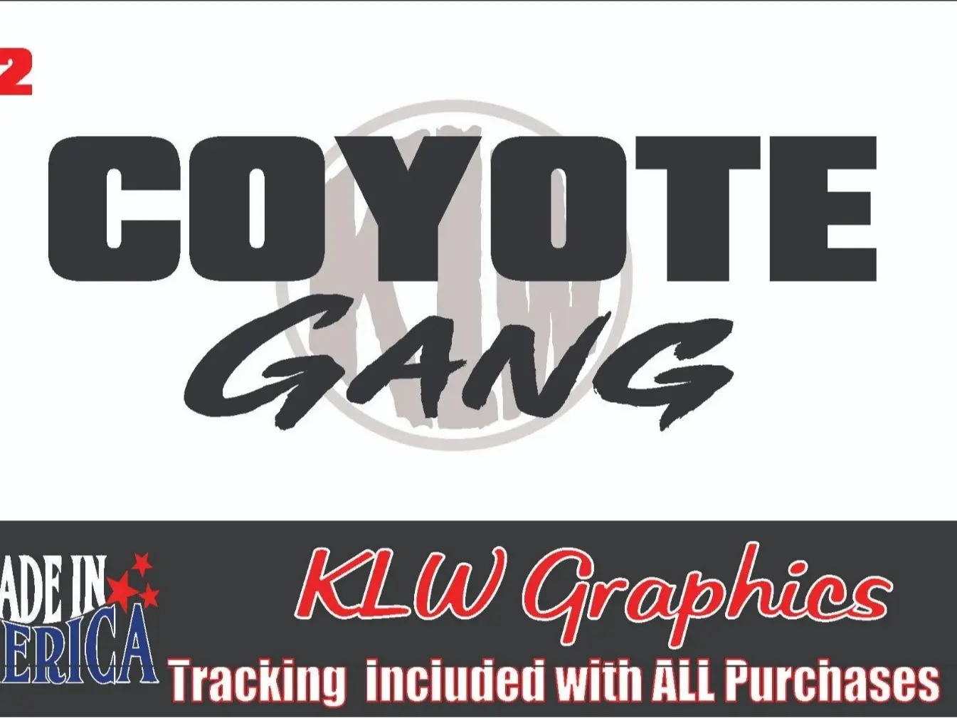 Coyote Gang Decal Sticker Mustang 5.0 5 Speed V8 Boost Race Car Super Charger