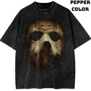 Gildan Jason Voorhees Shirt Friday the 13th Horror Movie T-Shirt Crew Neck Casual Tee Vintage Graphic Tees Unisex Halloween Gift for Men Women Streetwear Top - Cotton