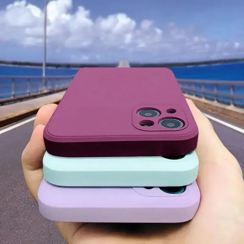 Original Liquid Silicone Phone Case For iPhone 17 16 15 14 13 11 12 15 Pro Max Mini X XR XS 7 8 Shockproof Back Cover