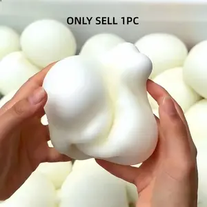 Plastic Moldable Large Baozi Squishy Bun Dumpling Stress Relief Toy, Slow Rebound Plastic Tofu Release Ball, High Elasticity Squeeze Toy for Anxiety Relief
