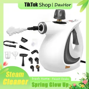 Household Pressurized Handheld Multifunctional Natural Steam Cleaner (including 12 replacement accessories and safety lock), a powerful steam cleaner that requires no chemical agents, a practical tool suitable for cleaning homes, kitchens and car floors