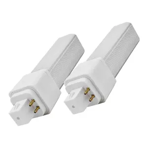6w Natural Daylight Gx24q 4 Pin LED Light Equal 13 Watt CFL Light Bulbs PL-C Retrofit Compact Fluorescent Lamp G24q-2 Gx24q-3 660 Lm 314° Free Rotation Recessed G24q Green Bulb 2 Pack
