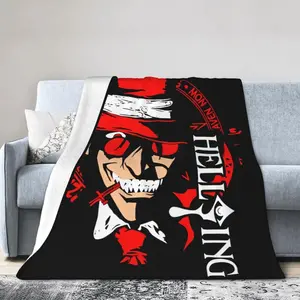 Hellsings Blanket Throw Blanket Lightweight Blanket for Bedroom Living Rooms Sofa Couch 50"X40"