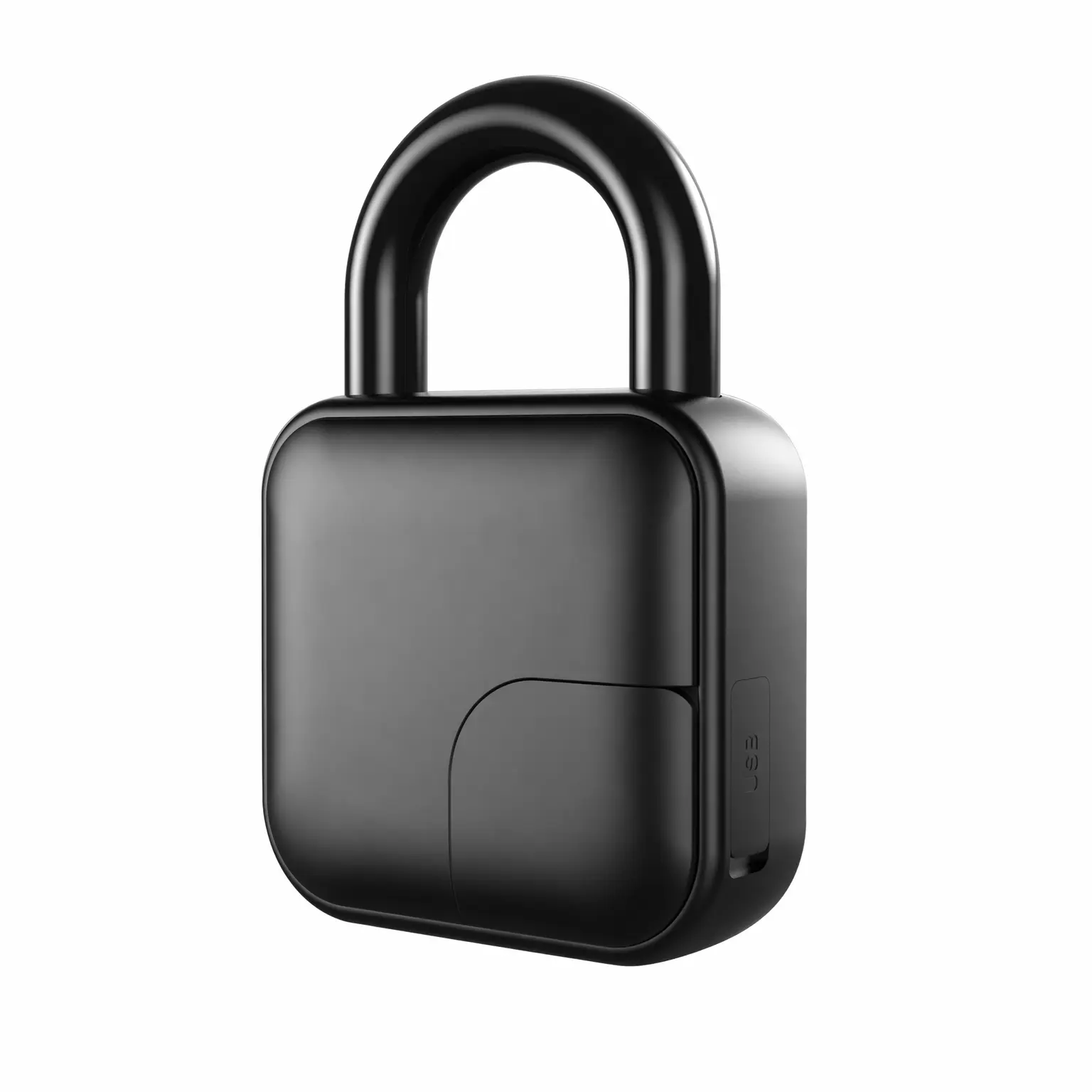 Fingerprint Door Lock with Hidden Slide Cover, Smart Keyless Waterproof Lock for Bedroom Cabinet Outdoor, Easy Install, Optional Key Backup