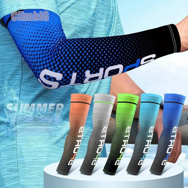 5 Pairs Outdoor Arm Sleeves - UV-Blocking Cooling Sports Protective Sleeves for Summer Heat, Cooling Sports Sleeve, Protective Sleeve