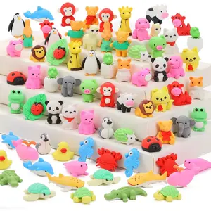 70Pcs 3D Take Apart Animal Pencil Erasers for Kids Classroom Rewards Game Prizes Treasure Box Party Favors Back to School Supplies