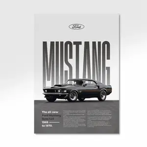 Ford Mustang Boss 429  | Car Print |, Product without No Frame