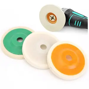 4 Inch Round Polishing Wheel, 1 Count Wool Polishing Wheel, Universal Abrasive Disc Pad for Grinding Rotating Tools, Power Tool Accessories