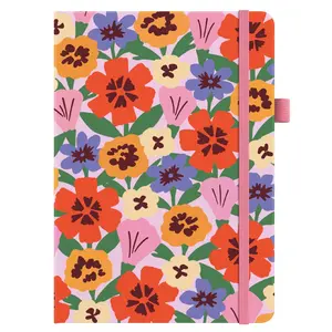 Lined Hardcover Notebook – A5 5.7"x8" College Ruled, 160 Pages, 100gsm Thick Paper – Aesthetic Journal for Women, Gift-Ready Planner, Everyday Writing Notebook (Elegant Florals)
