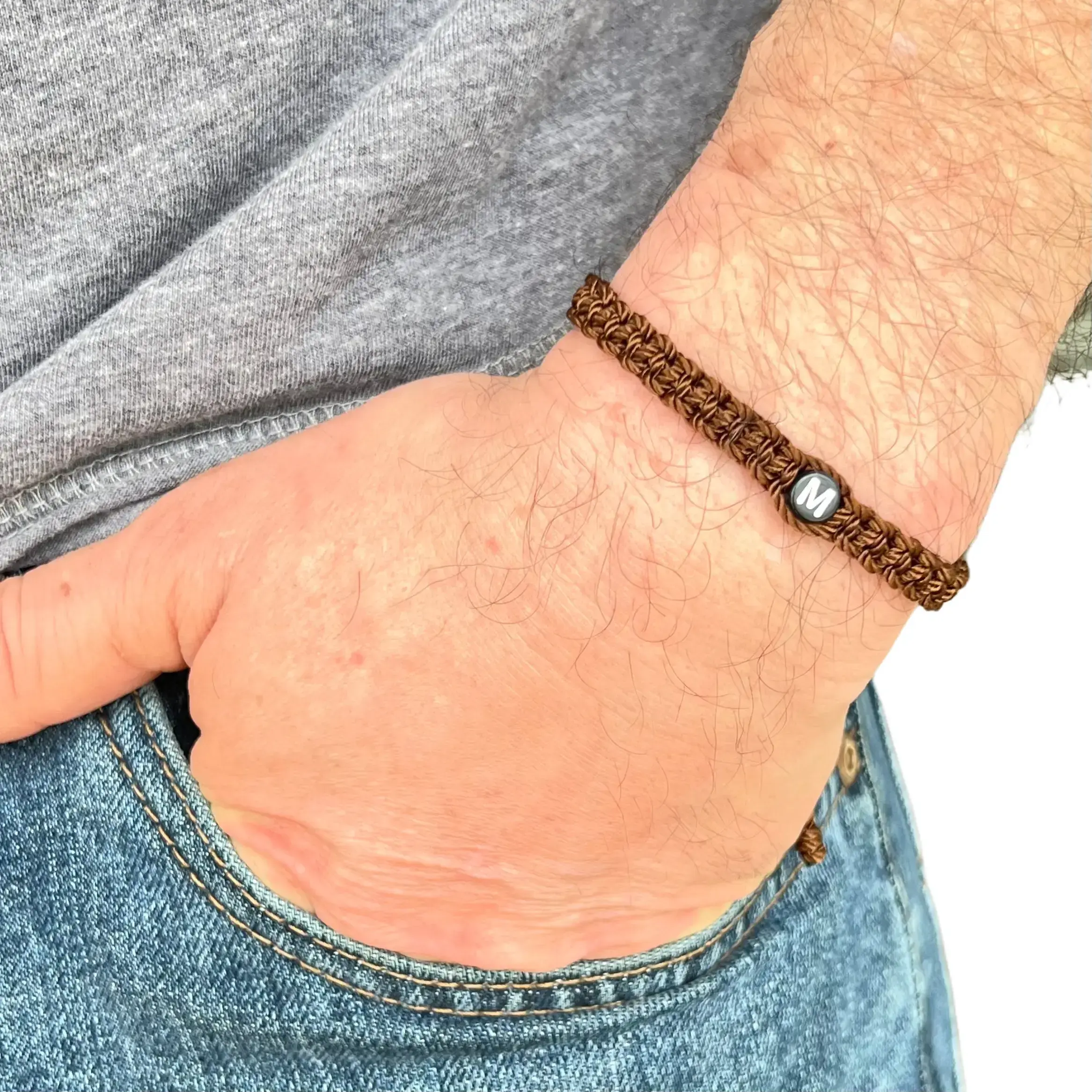Custom initial Men Bracelet, Personalized name word Bracelet, couples bracelet, woven braided bracelet, fathers gift for him & boyfriend