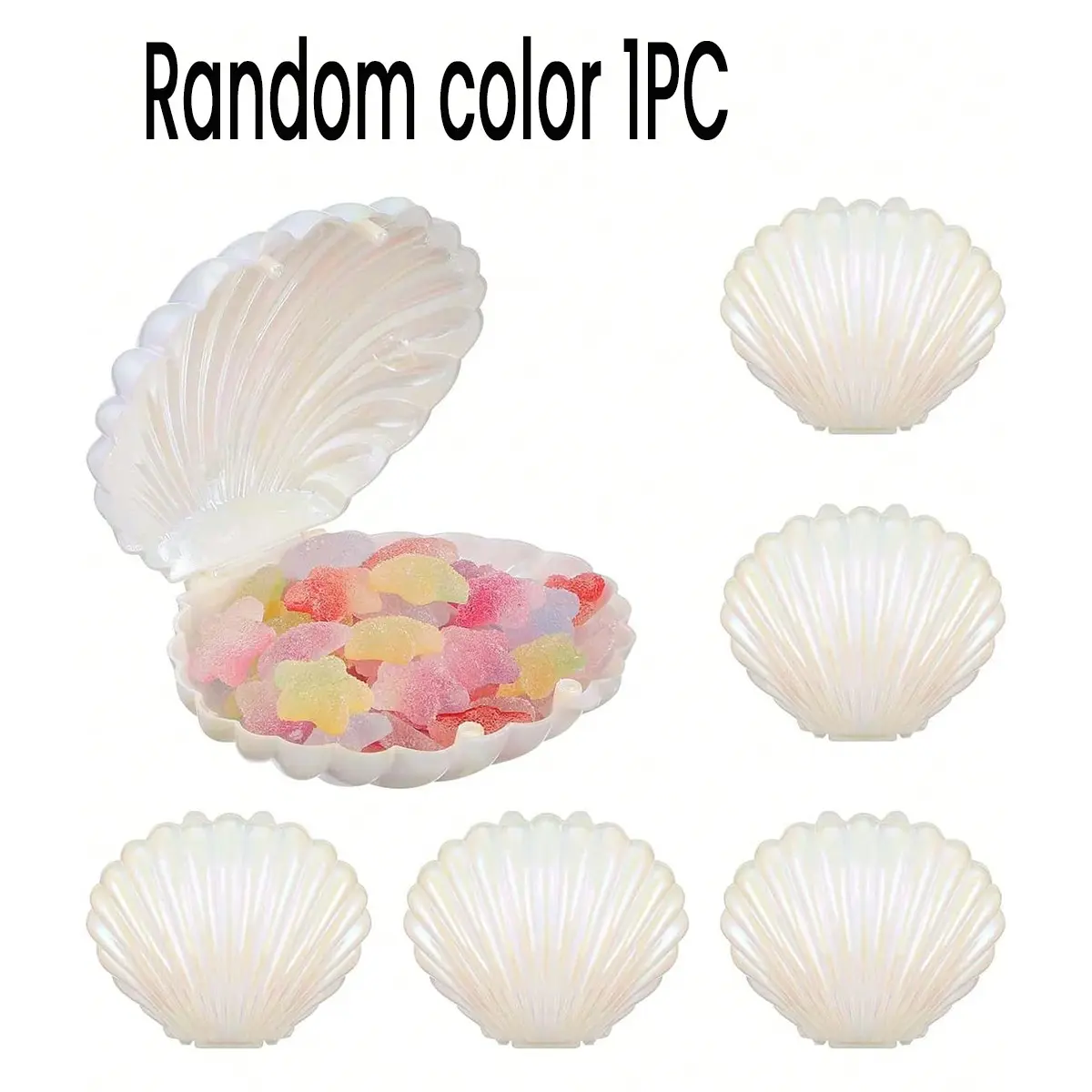 Shell Candy Box, Shell Jewelry Tray, Seashell Gift Box, Plastic Chocolate Container, Shell Jewelry Box, Wedding Birthday Beach Party Decor