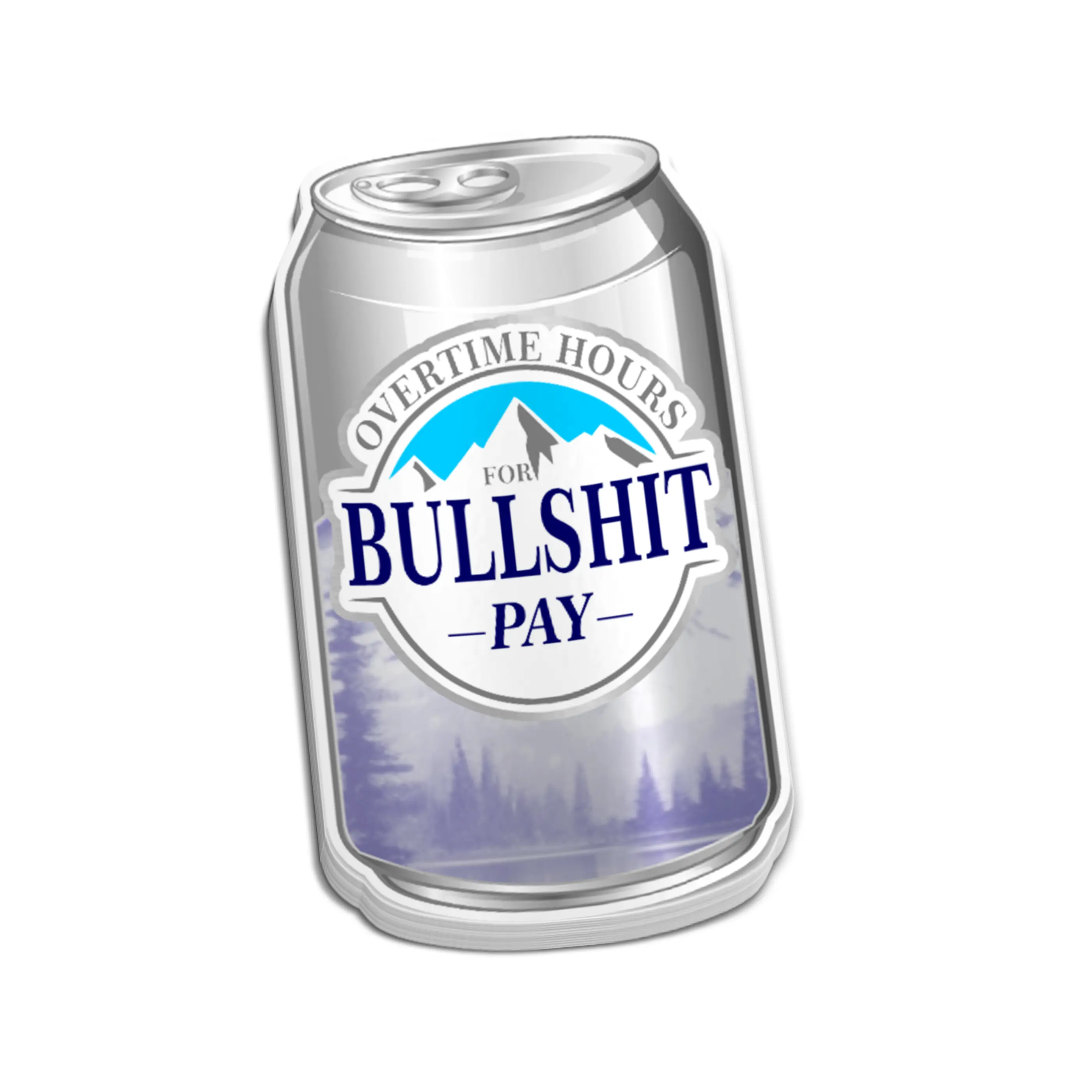 Overtime Hours For Bull Pay Sticker - Hard Hat Stickers, Funny Sarcastic Stickers, Cooler, Toolbox, Tradesman Sticker, Laptop, Blue Collar, Decal