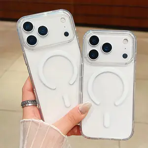 Magnetic Case for iPhone Samsung 17Pro Max Air 16Plus 15 14 13 12 11 Galaxy S26 S25 S24 S23 S22 A71 A56 A55 A54 A53 A52 cases, Transparent Magnetic Phone Case, Protection Durable Phone Cases, Protective Silicone Cover, Tuff iPhone Cases for Everyone.JN24