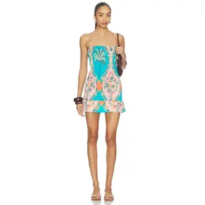 Maaji Arabian Palm Zephyra Mini Dress in Aquamarine