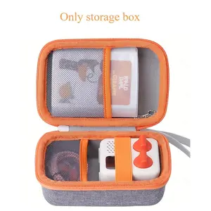 Portable Hard Shell Case for Audio Players and Electronic Accessories, Shockproof Travel Storage Box with Mesh Pocket, Stores Cables Cards Tools