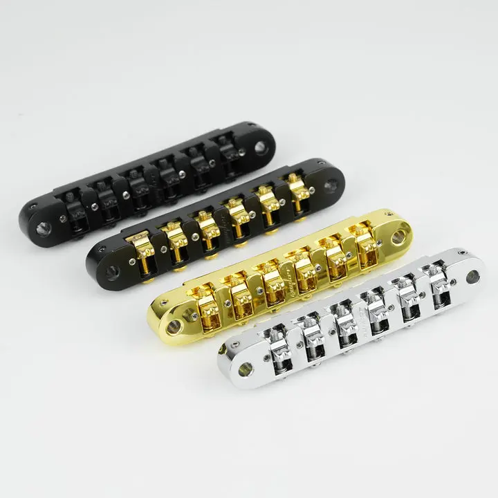 Guyker Guitar Adjustable Locking Bridge, Zinc Alloy Bridge with String Space 10.4mm Replacement Part for Electric Guitars