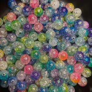 20 pcs 16mm ombre crackle bead mix