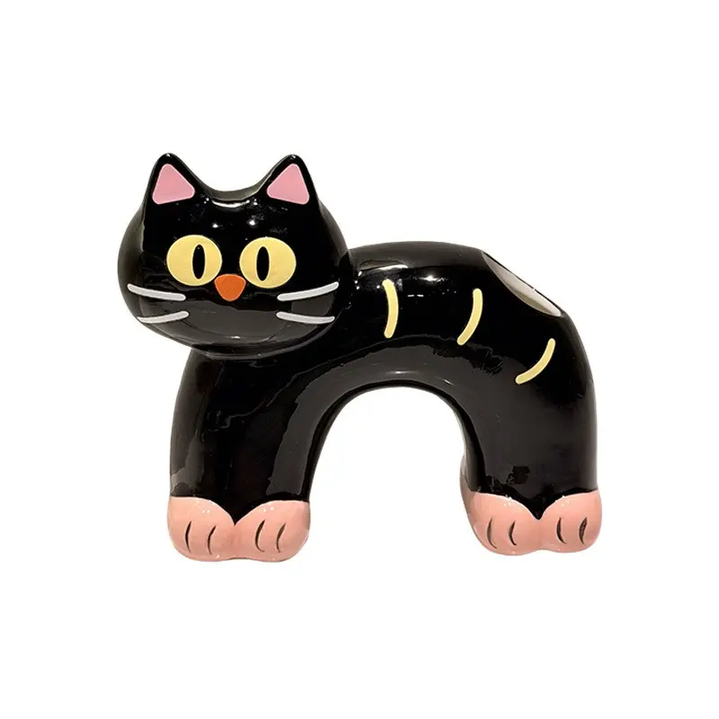 Cartoon Cat Toothbrush Holder, High-Value Bathroom Storage Rack, Toothpaste and Toothbrush Base, Stylish and Functional Design