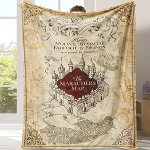 Magic Castle Pattern Blanket, 1 Count Soft Warm Throw Blanket, Air-conditioned Room Blanket, Warm Nap Blanket for Home Office Travel Camping