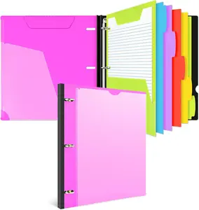 All-in-One 3-Ring Binder Notebook - Refillable Organizer with Dividers, Graph & College Ruled Paper Office Stationery Supplies