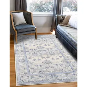 Ivory Blue Vista Rug