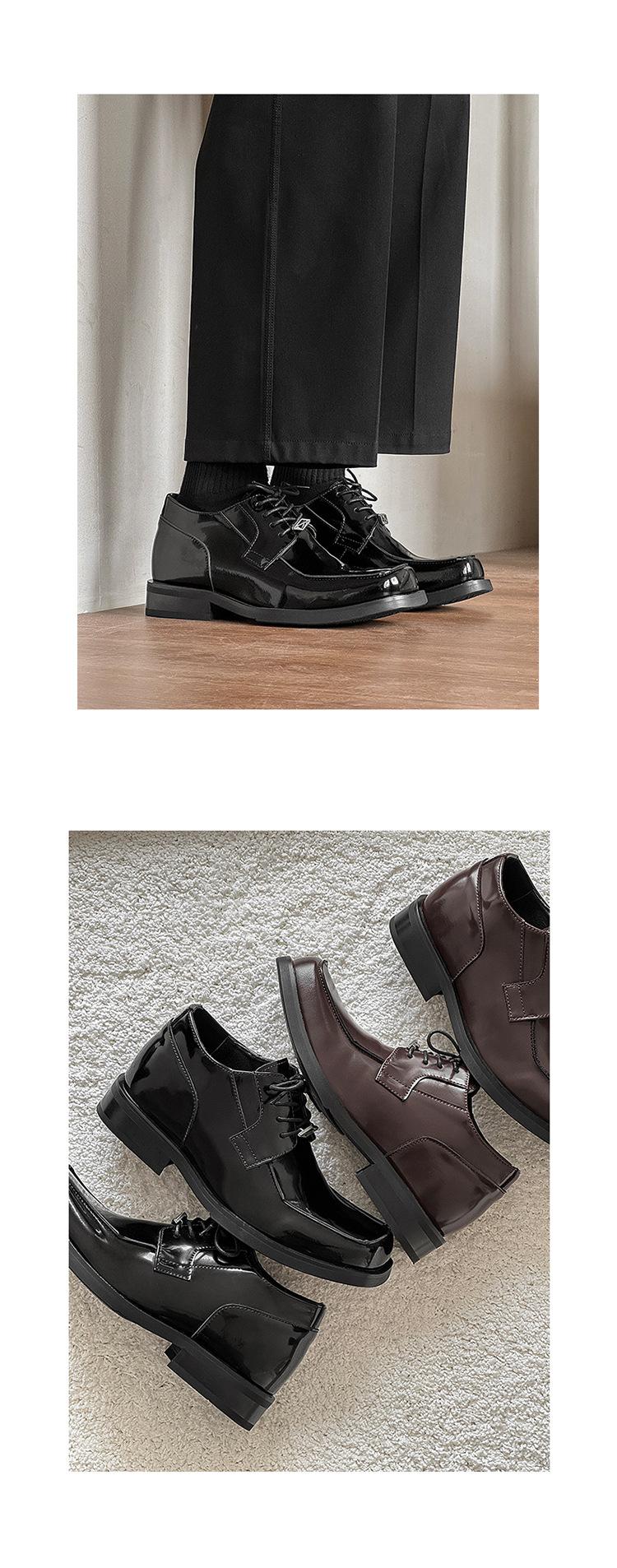 2026 Men's Square Toe Derby Shoes, Niche Trendy Casual Business Formal Shoes, Versatile Dress Shoes for Office & Daily Wear