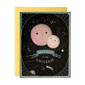 Best Dad Universe Greeting Card