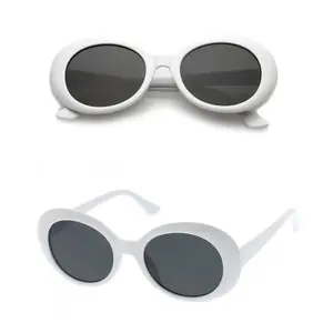 Fashion Culture Polly 53MM Oversized Oval Clout Sunglasses, White