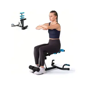 Deep Squat Machine, Adjustable Glutes workout for Home Gym Workout Training, Sit Up Machine for Abs and Muscle Building,  Abdominal bench, Push Up Fitness Equipment
