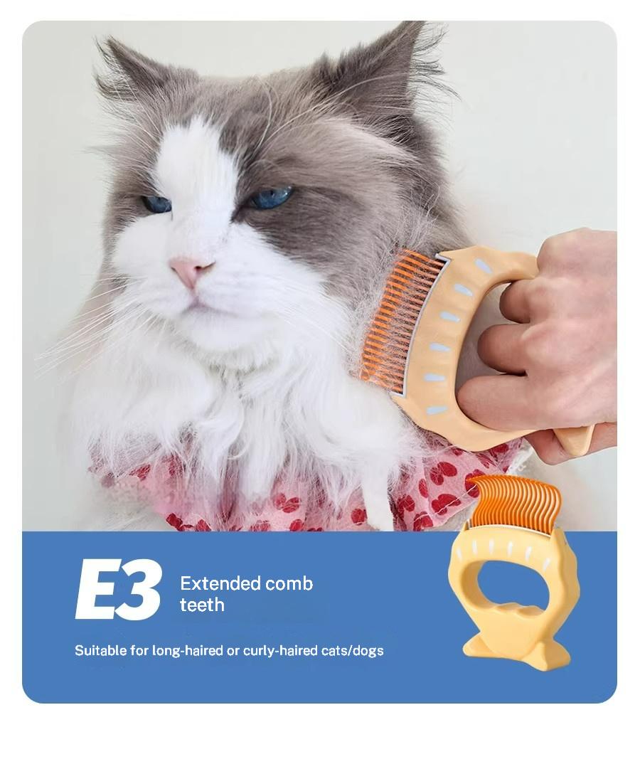 a Gentle, Flexible, Grooming Comb for Pets，Pet Grooming Brush for Dogs, Cats & Rabbits | Effortless Deshedding Tool to Remove Loose Fur