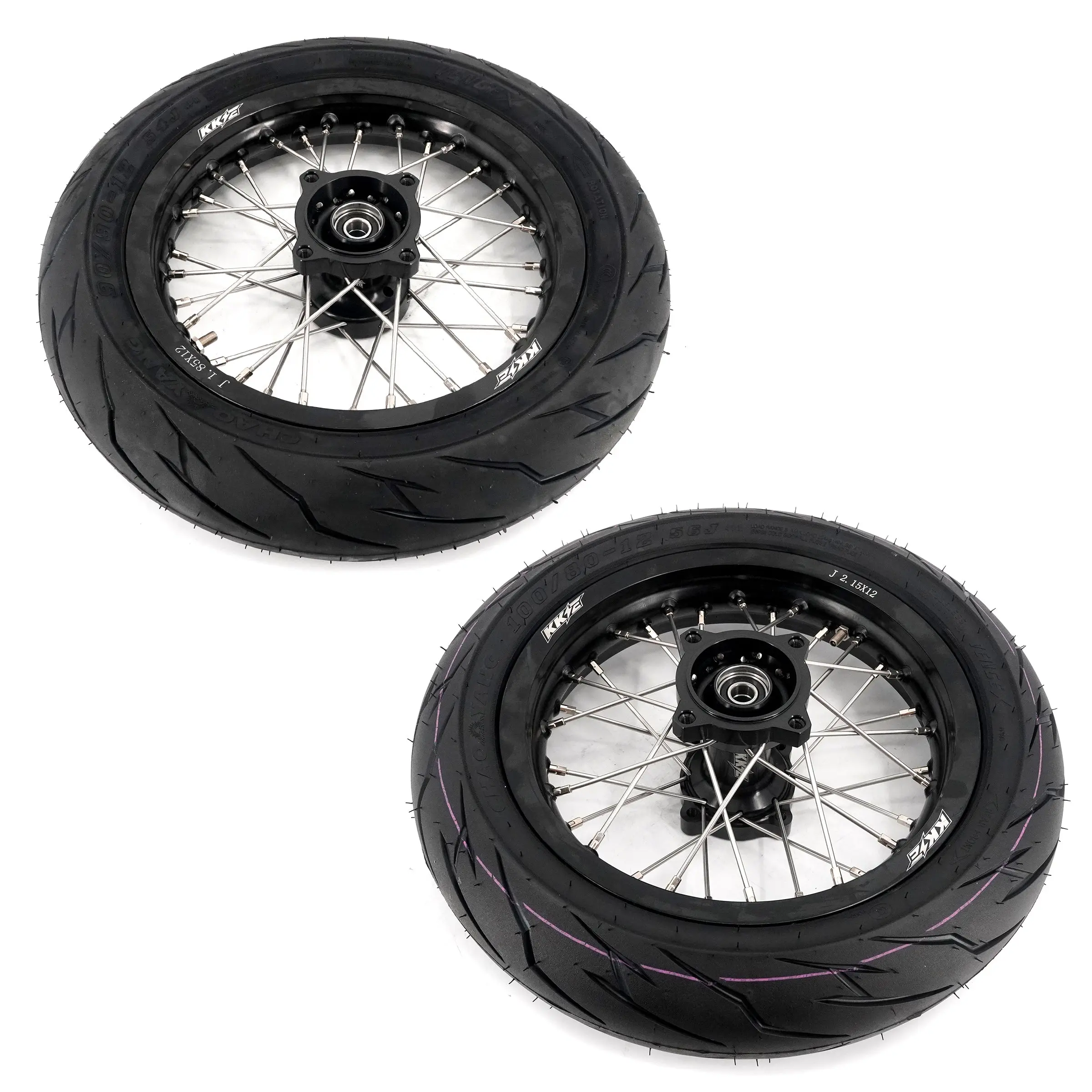 KKE 1.85*12'' & 2.15*12'' E-Bike Mini Wheels Kit with Tires Fit For Rawrr Mantis Mini 2024, Mini R/R17 2025-2026 Black