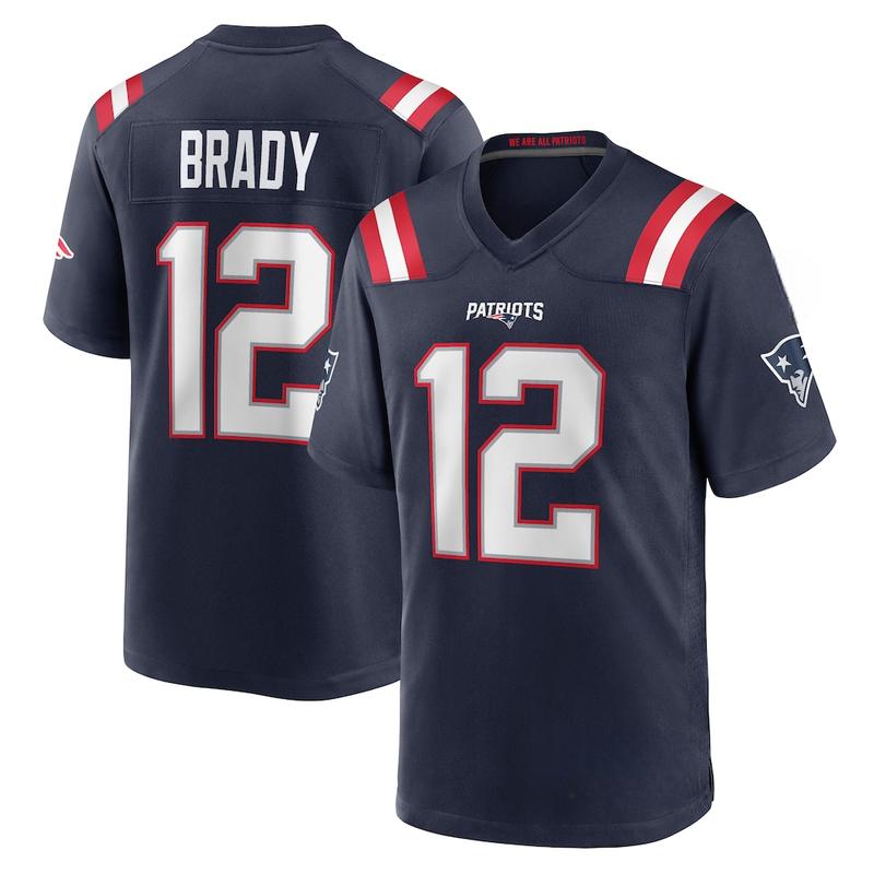 Unisex Football Playoff Brady Patriots Game Retired Player Jersey - Navy