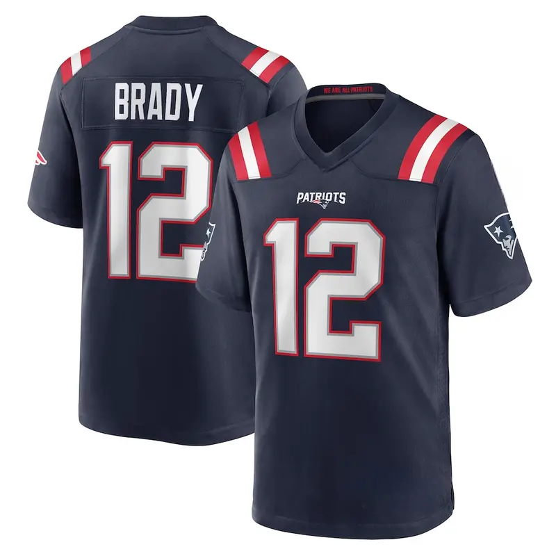 Unisex Football Playoff Brady Patriots Game Retired Player Jersey - Navy