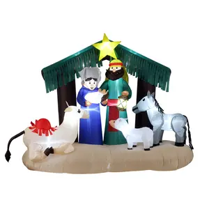 6.5 ft Inflatable Nativity Scene with LED Lights, Plug-In 6.5 ft Inflatable Nativity Scene with LED Lights, Plug-In