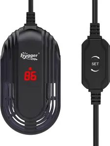 hygger Small Aquarium Heater, Submersible Betta Fish Tank Heater with Adjustable Temperature External Controller, Turtle Heater with LED Display for up to 2.5- 25 Gallon Tanks
