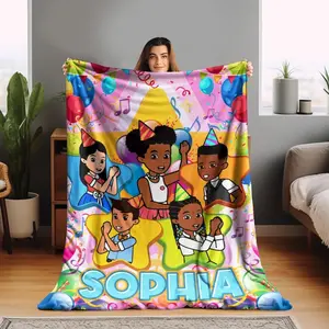 Personalized Gracie's Corner Gift Custom Birthday Fleece Blanket Soft Educational Throw for Toddler Learning Play Stain Resistant Customizable Name Sophia