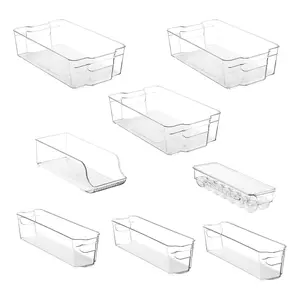 Sorbus Set of 8 Clear Organizer Bins