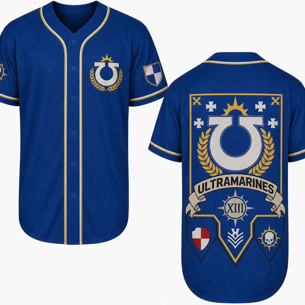 Imperial Defender Baseball Jersey, Tactical Sci-Fi Button Up for Men & Women, Gaming Convention Fan Shirt