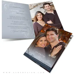 5x7 Folded Wedding Invitation - Wings of Love