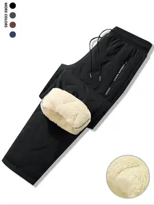 Men's Winter Windproof Thermal Pants, Ultrasonic Stitching Cotton Warm Trousers, Single Piece Fall & Winter Clothing